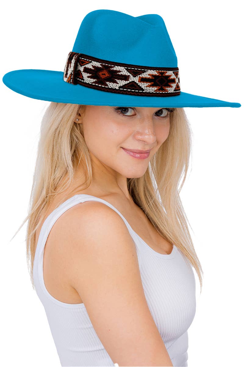 Cap Zone – Fedora - Mulher por atacado – Chapéu Rancher de Feltro Largo Navajo Rust Baja4