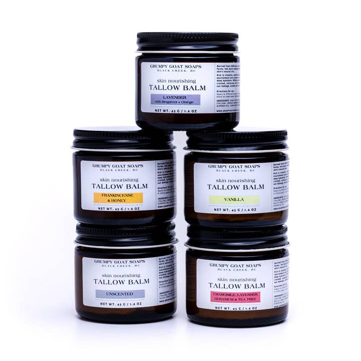 Skin Nourishing Tallow Balm for wholesale by Grumpy Goat Soaps