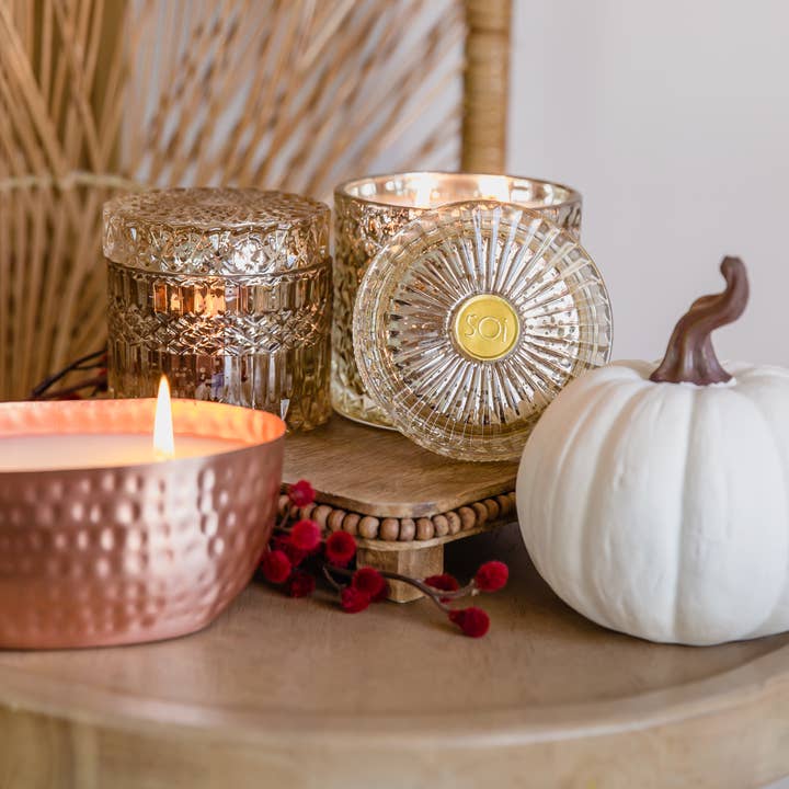 The SOi Company - Wholesale Jar/Filled Candle - Pumpkin Chai 8oz Petite Shimmer Candle1