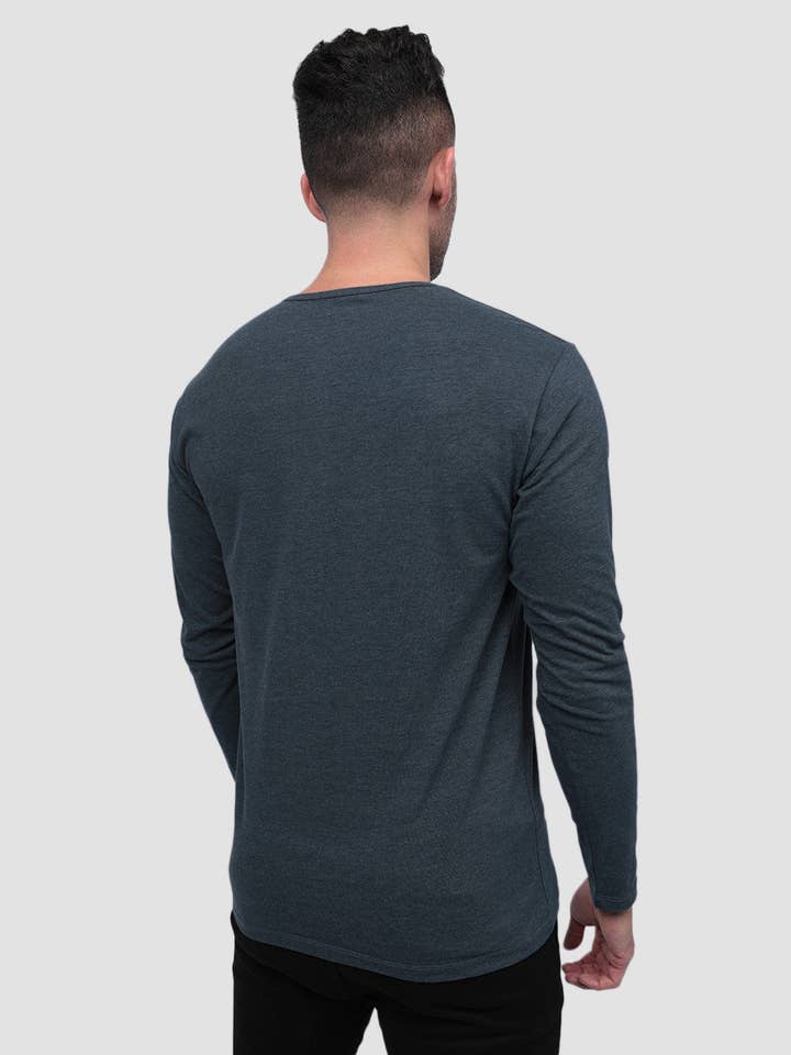 INTO THE AM – Großhandel T-Shirt – Herren – Langarm-Henley-Shirt für Herren (Marke)3