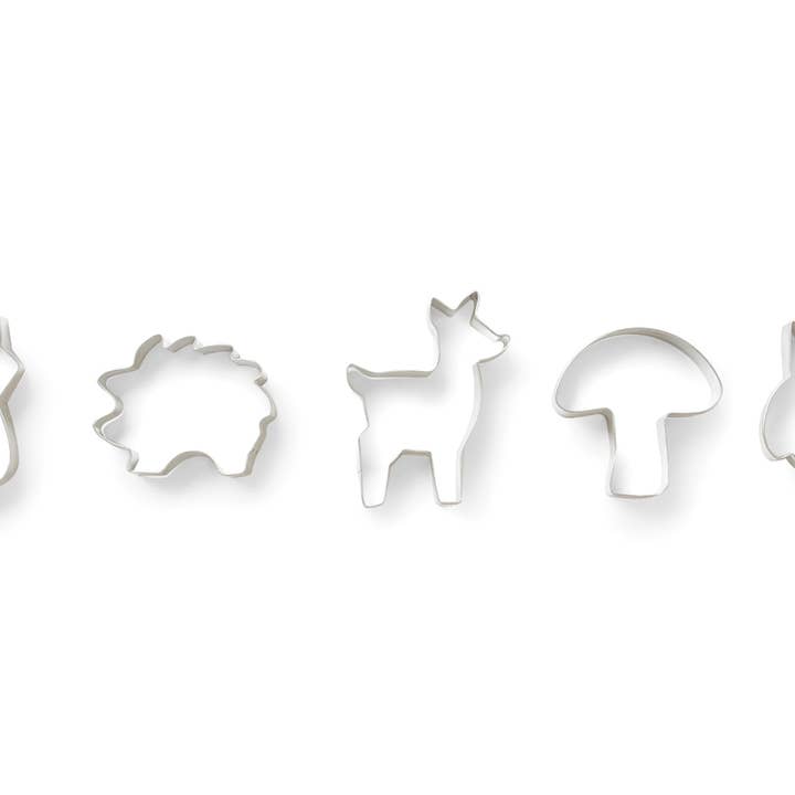 Fox Run Brands - Wholesale Cookie Cutter - Fox Run Woodland Animal Cookie Cutters, Set of 5, 4"