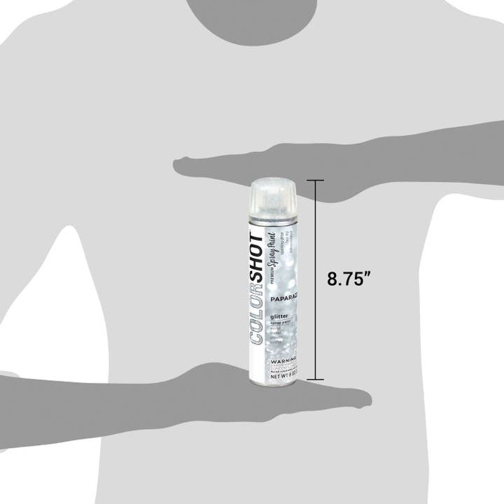 Ilovetocreate - Wholesale Paint Set - COLORSHOT Glitter Spray Paint Paparazzi (Silver) 8 oz.7