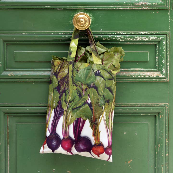 Borsa per la spesa multicolore con design barbabietola per la vendita all'ingrosso da parte di Maron Bouillie