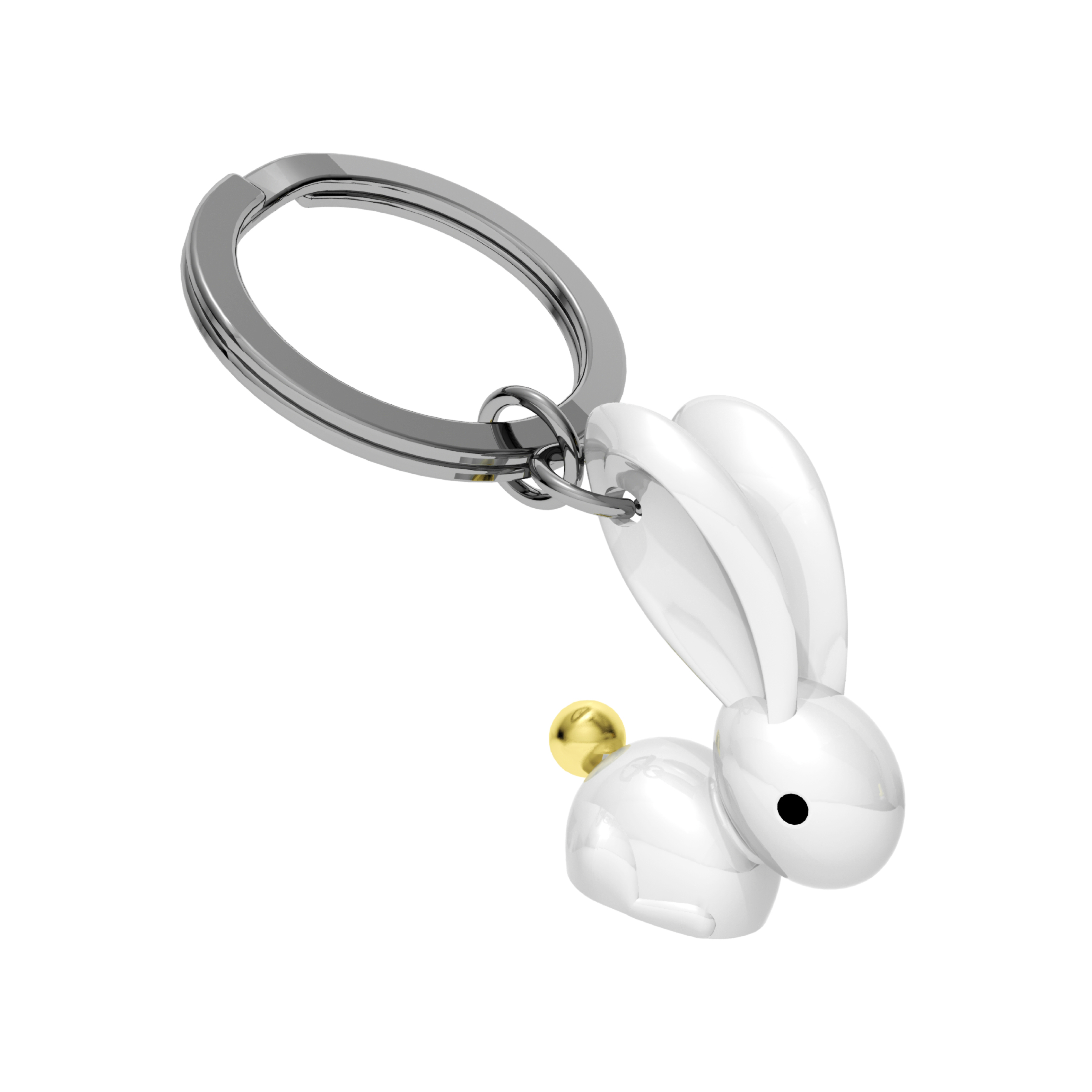 Oli Olsen – wholesale Keychain – Unisex – Metalmorphose White Bunny Keyring1