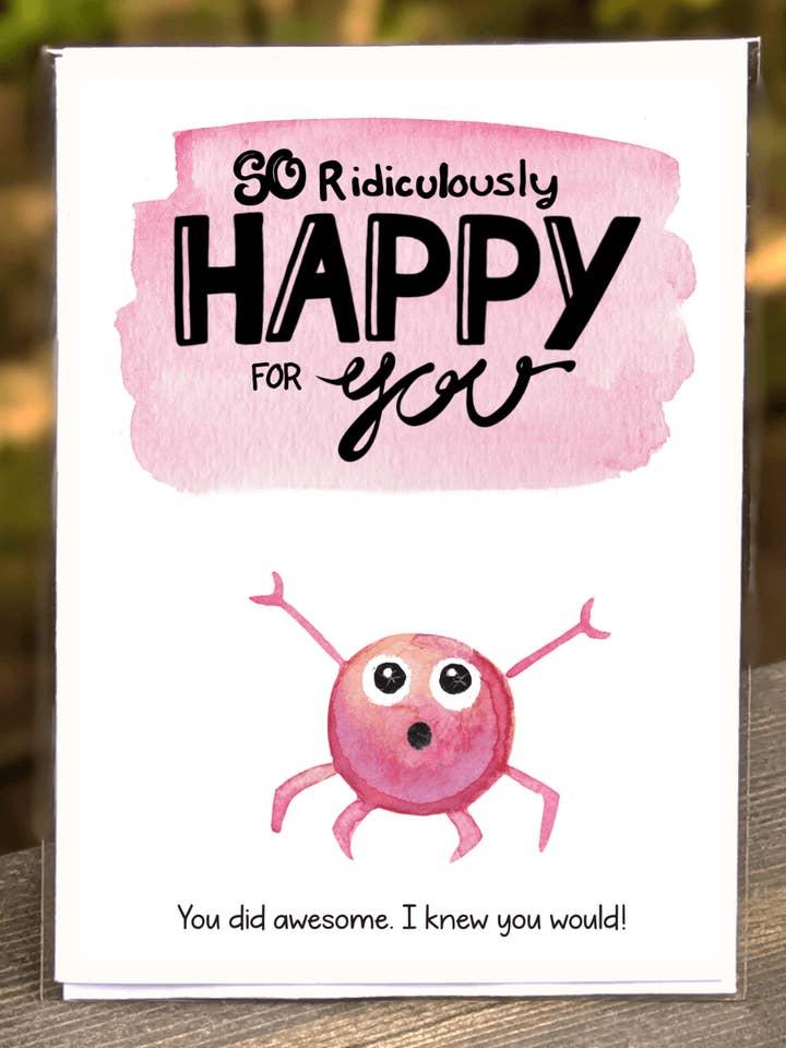 Félicitations - Ridiculement heureux pour toi - Monstre copain pour la vente par See Your Joy PDX