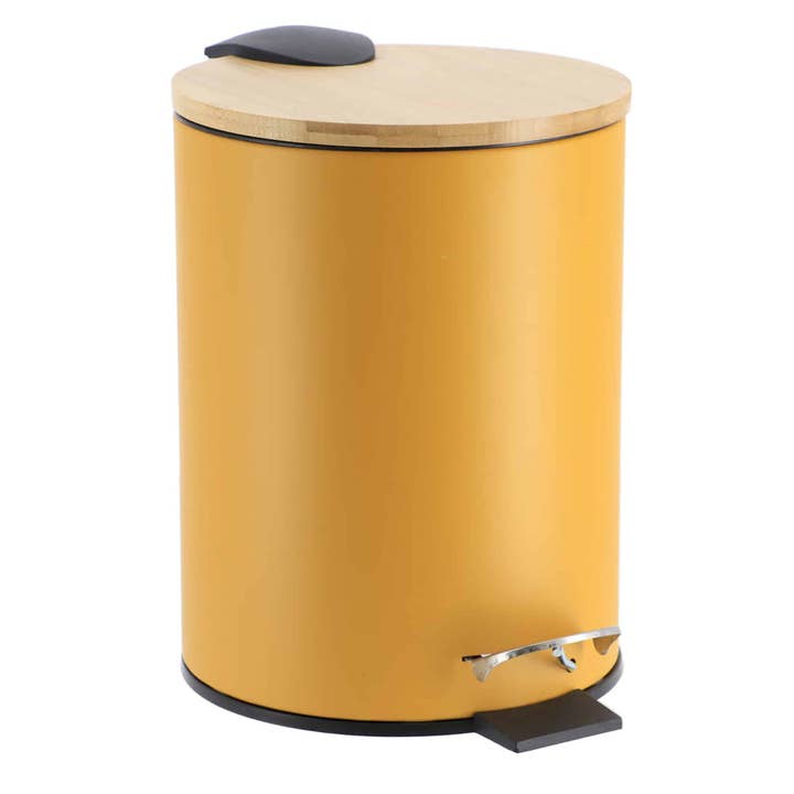 Evideco French Home Goods - Wholesale Bathroom Trashcan - Stylish Trash Can with Bamboo Lid and Pedal, 2.5L Capacity7