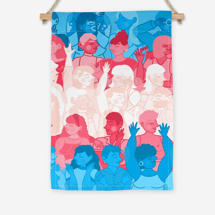 Transgender Pride Garden Flag, LGBTQ, Pride Art, Pride Month for wholesale by Jack and Bec