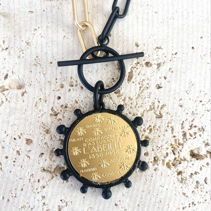 VB&CO Designs Handmade Jewelry - Wholesale Pendant/Charm Necklace - Mixed metal bee queen fleur de lis horse coin jewelry8