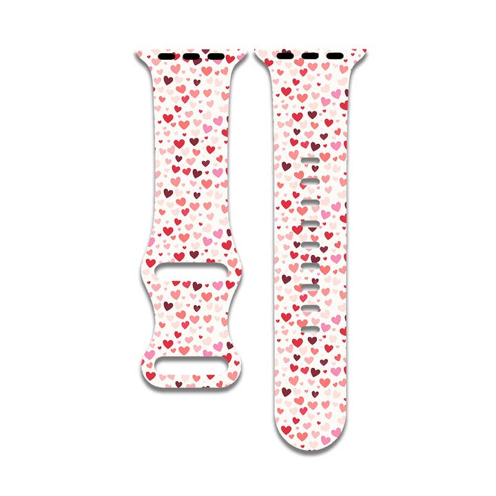 Valentines Hearts Band for Apple Watch 1-9, SE, Ultra for wholesale by The Printed Llama