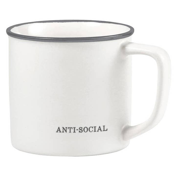 Face to Face Coffee Mug - Anti Social for wholesale by Santa Barbara Design Studio by Creative Brands
