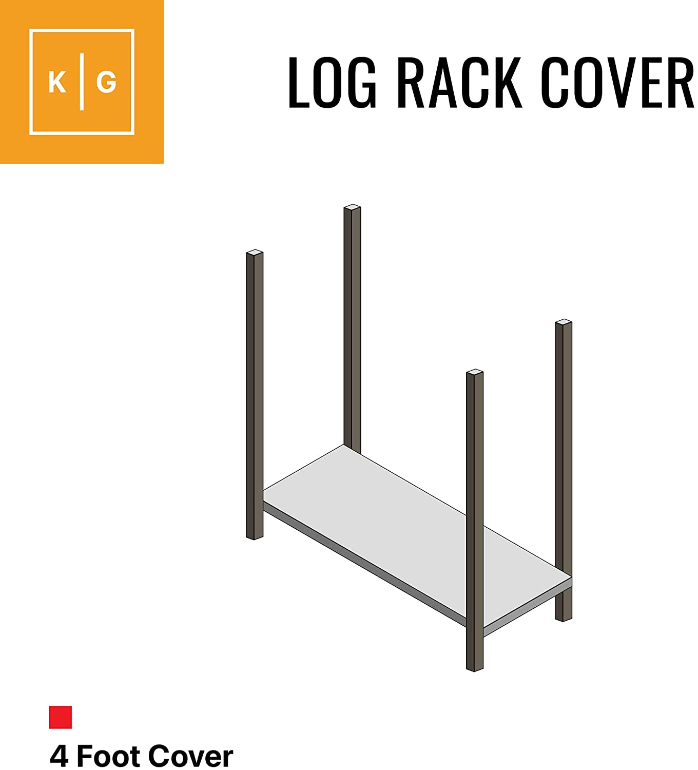KHOMO GEAR - Wholesale Outdoor Ornament/Decor - Log Rack Outdoor Cover 4 Feet TITAN6