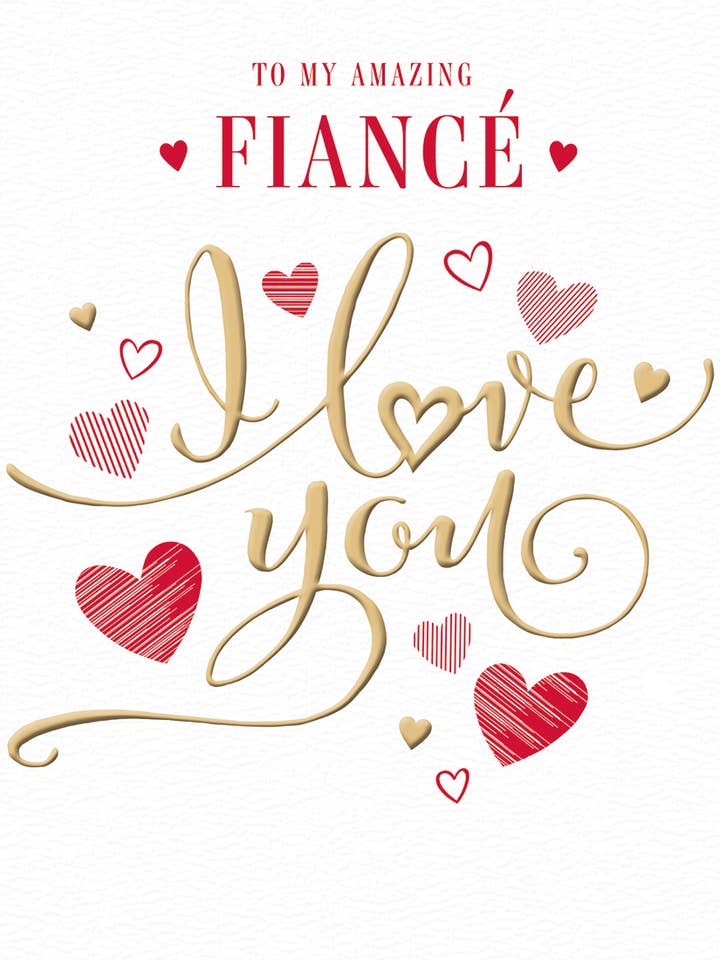 Valentines Day Card, Fiance, Script for wholesale by Piccadilly Greetings