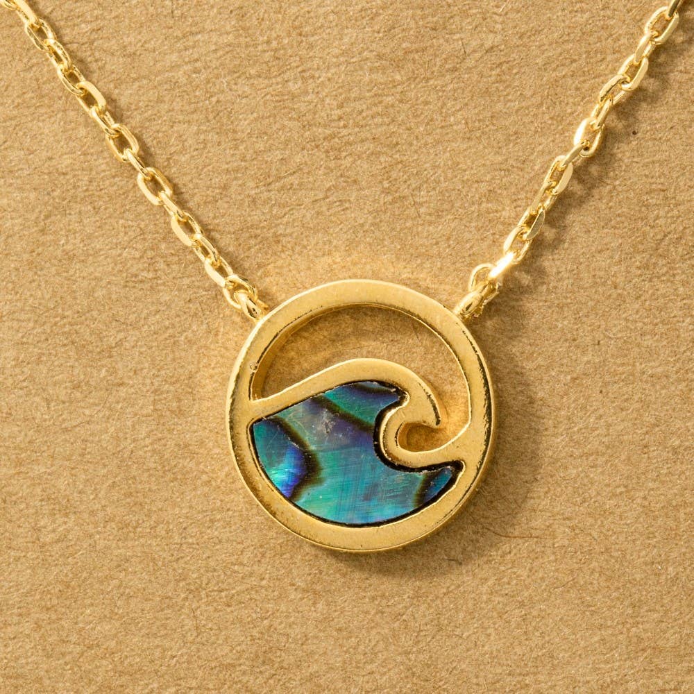 Fame Accessories - Wholesale Pendant/Charm Necklace - Wave Coin Pendant Necklace3