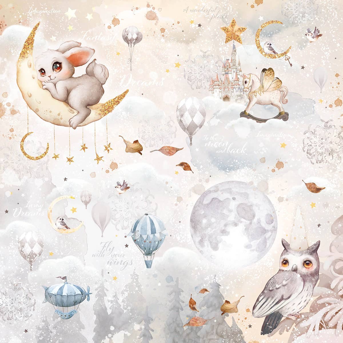 Ecstasy Crafts Distributing - Wholesale Scrapbook - Dreamland Pad 8x8 12/Pkg10