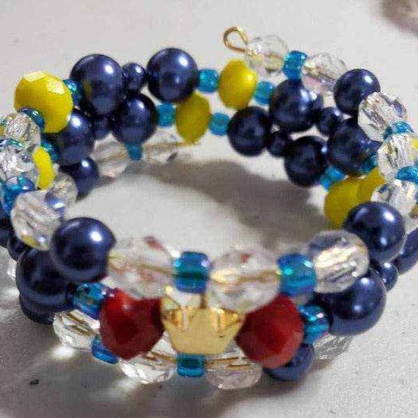 Thorneapple Designs - Wholesale Beaded Bracelet - Kids - Cuff Bracelet: Princess - Child1
