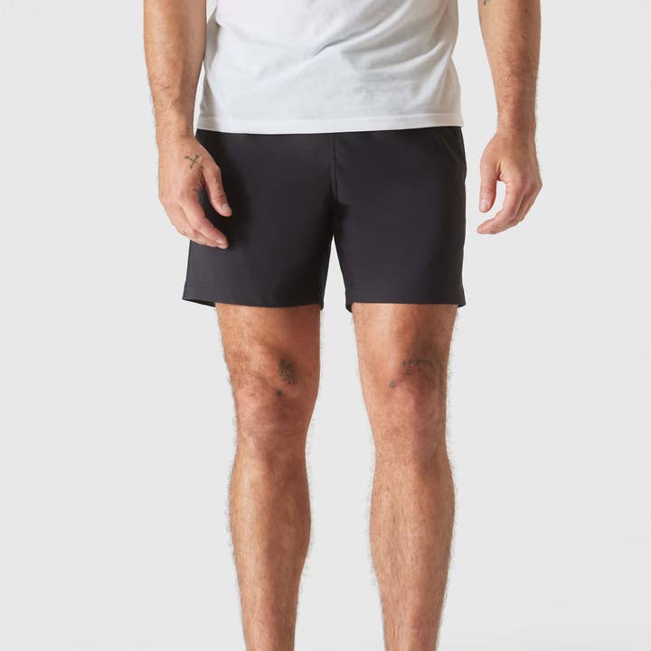 6" Black Swim Trunk for wholesale by True Classic