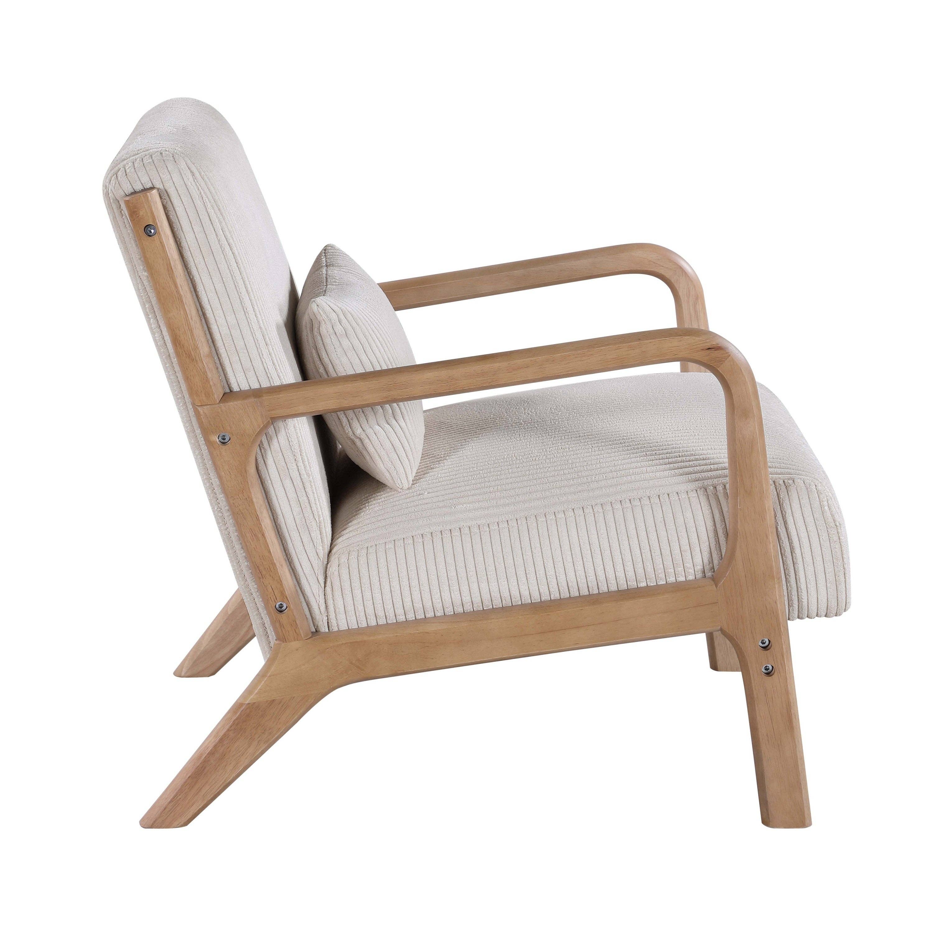 BlakOutlet - Wholesale Chair - Wooden Lounge Chair Beige3