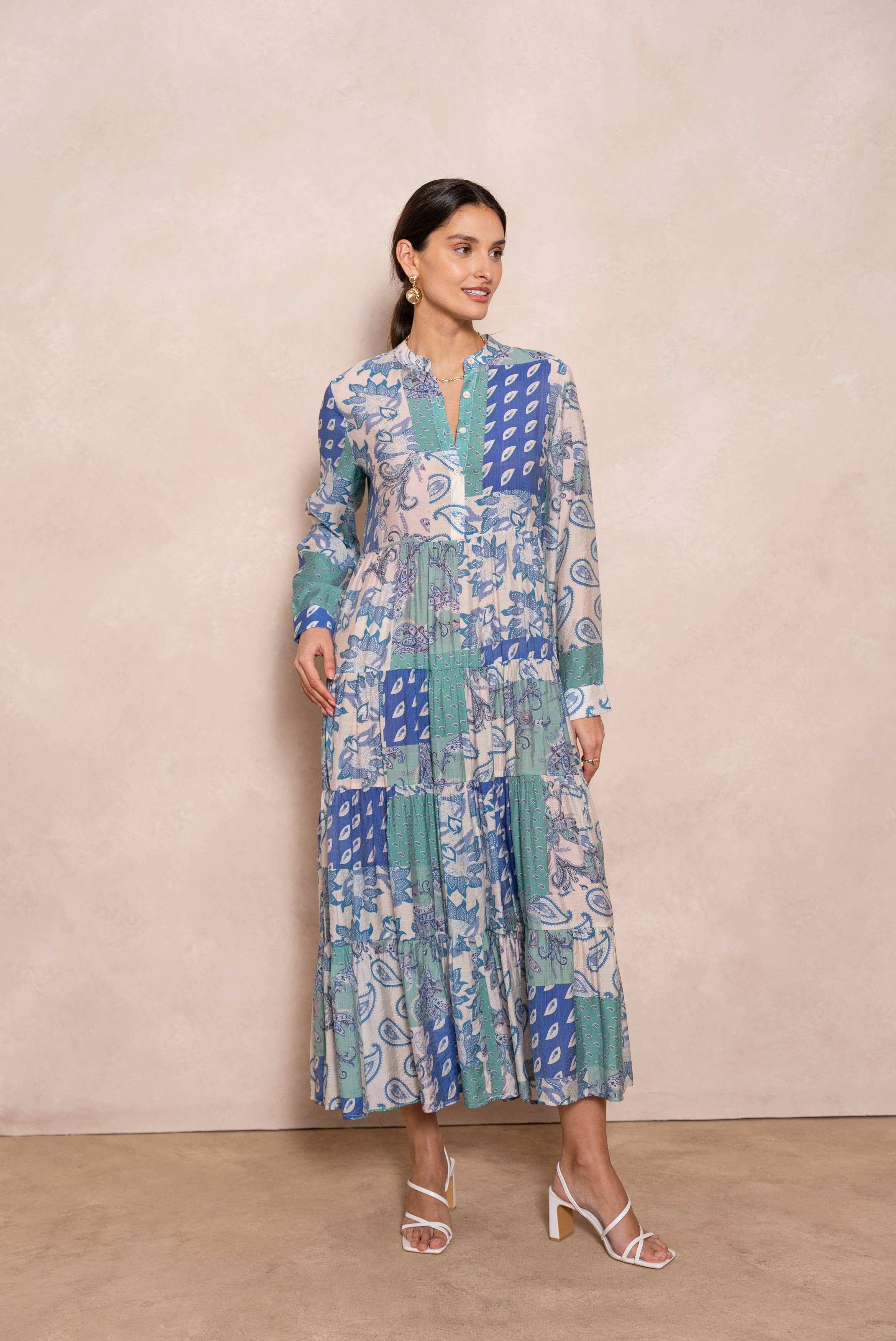 herlipto MarbellaPanelPrintedDressワンピース Marbella Panel Printed Dress（ワンピース）｜Her lip to（ハー