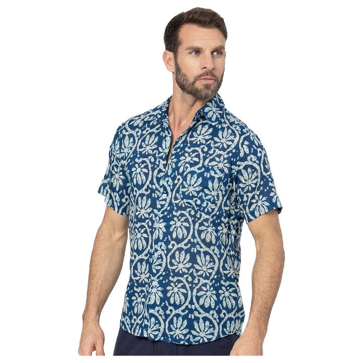 SHORT SLEEVE SUMMER SHIRT HC0051F for wholesale by La Mano Boho