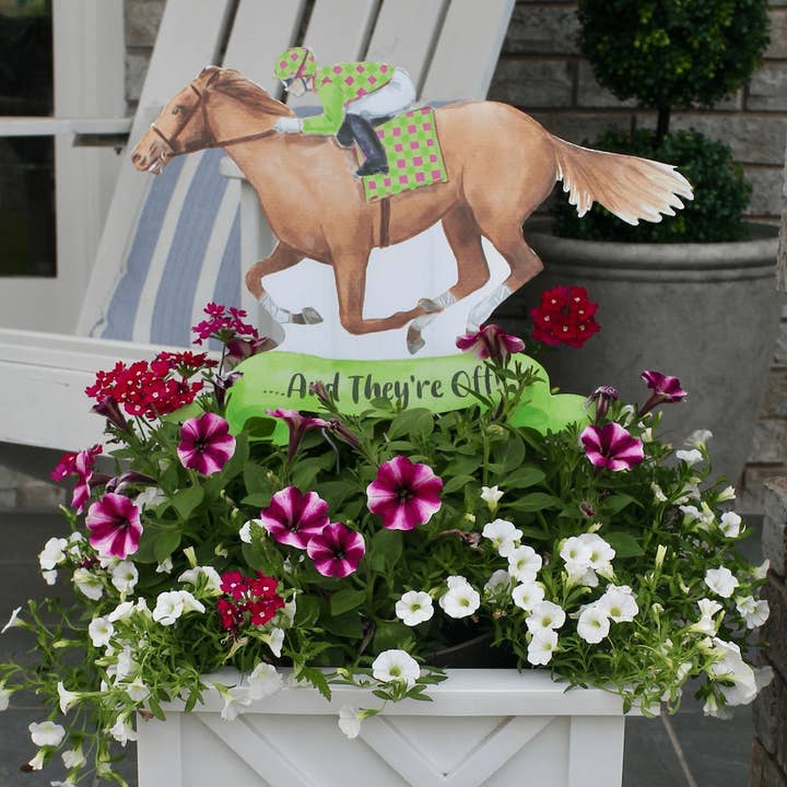 Front Porch Elegance - Wholesale Garden/Lawn Stake - And They're Off!- Pot/Garden Stake1