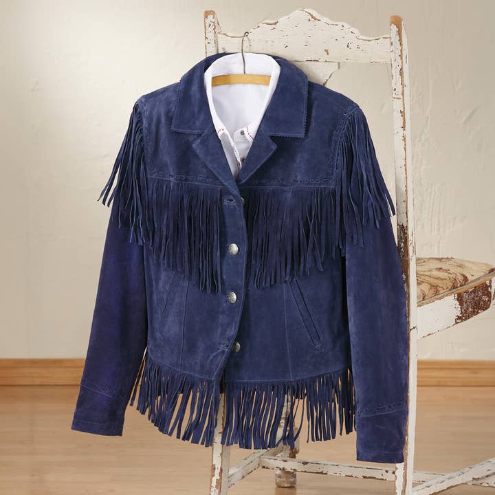Blue Clemens Suede Jacket for wholesale on Faire4