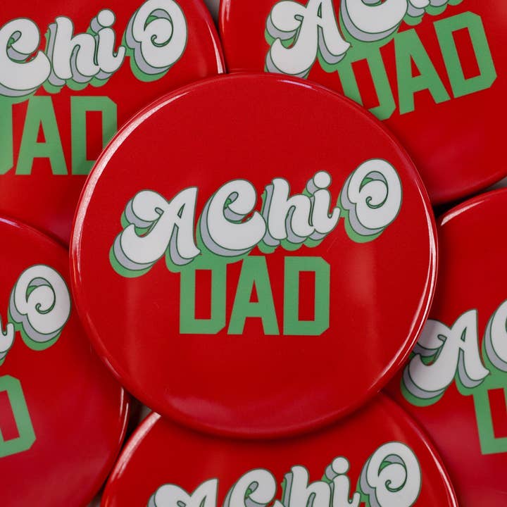 Alpha Chi Omega Dad Button | Greek Gifts | Pins for wholesale by Tailgated Co.