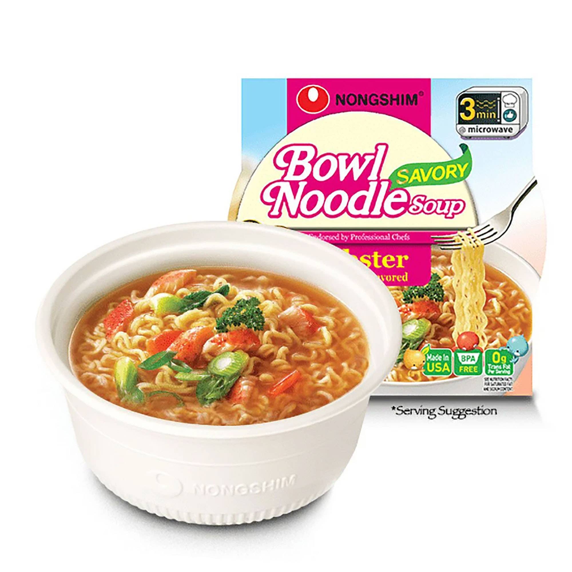 K Moitves Foods - Wholesale Ramen - Nongshim Lobster Noodle Bowl-86g (Pack of 12 Cups)2