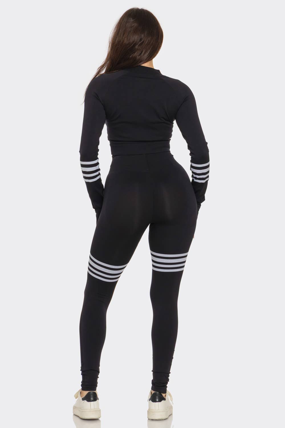 Julia by LoveJ - Wholesale Activewear Set - Women's - Zip Up Jacket Inside Top Leggings 3 Pieces Set8