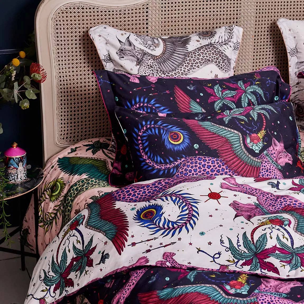 Marine/wit Lynx beddengoedset - maten VK/EU voor groothandel op Faire18