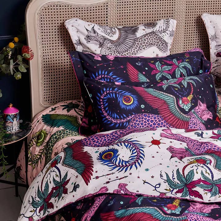 Marine/wit Lynx beddengoedset - maten VK/EU voor groothandel op Faire18