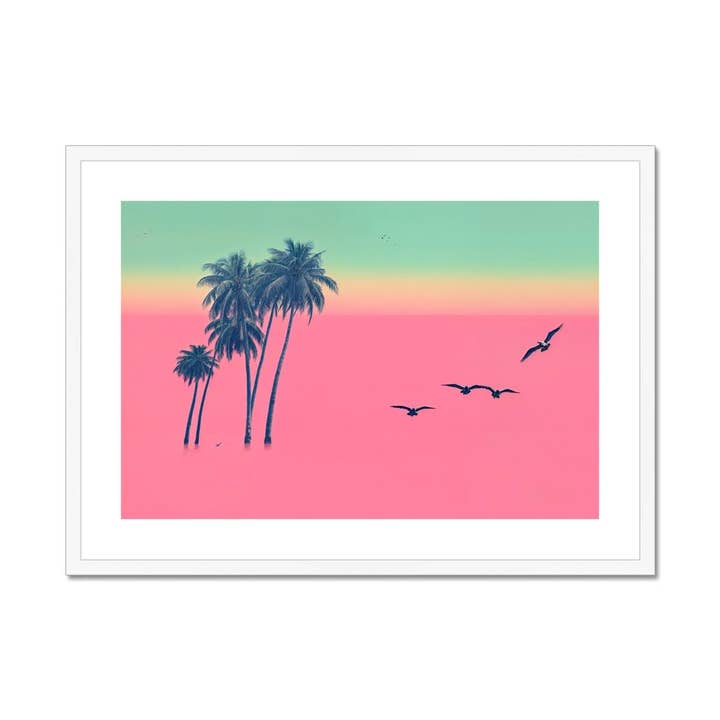Impresión enmarcada y montada Palm Dreamscape para venta al por mayor de Pixel Gallery