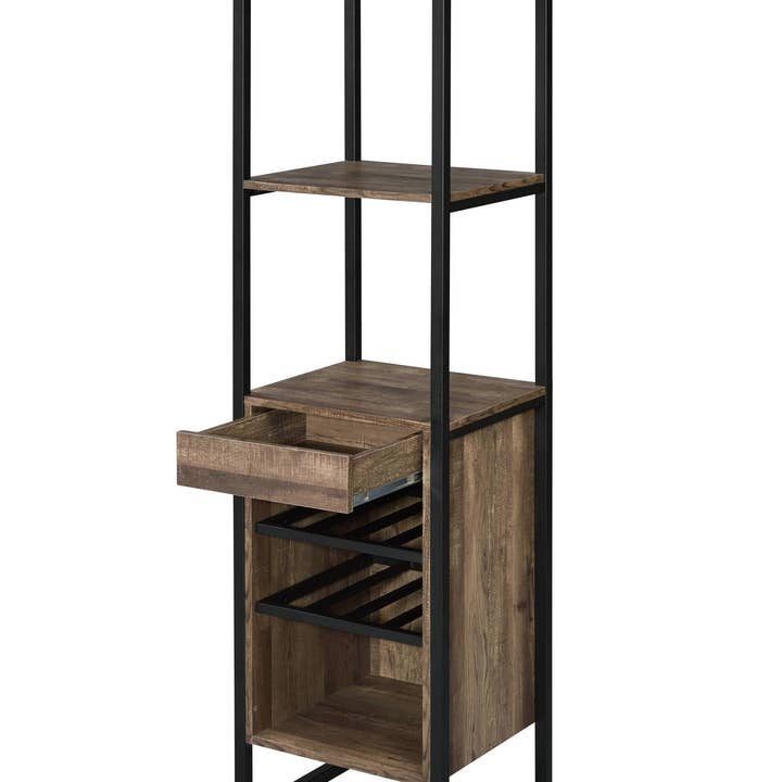 39F Inc. - Wholesale Wine Rack - Narik Weathered Oak Finish Wine Rack6