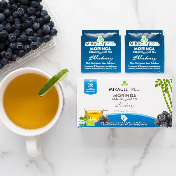 Miracle Tree – wholesale Hälsoté/Detoxté – Ekologiskt Moringa Te: Blåbär7