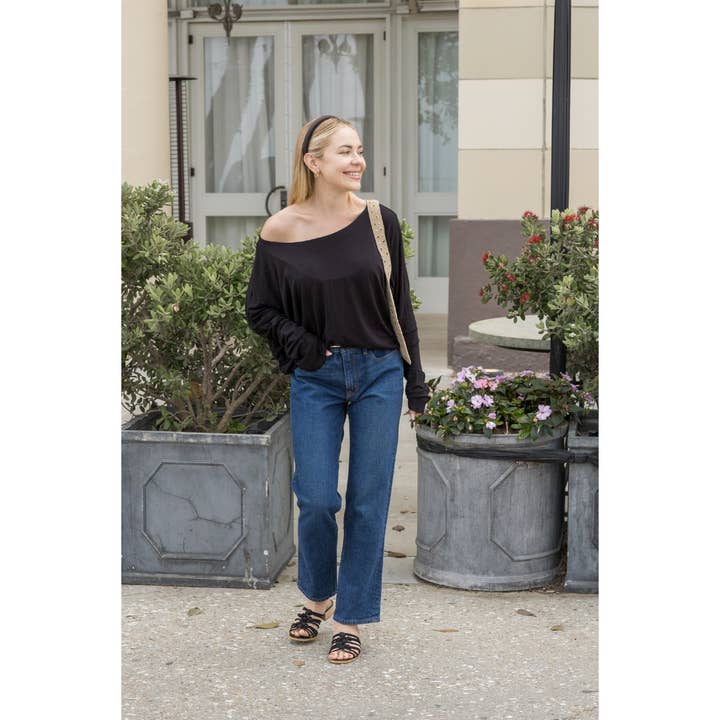 Azules Clothing - Wholesale Knit Top - Women's - Dolman Top for Women - Oversized Off Shoulder Sweater0
