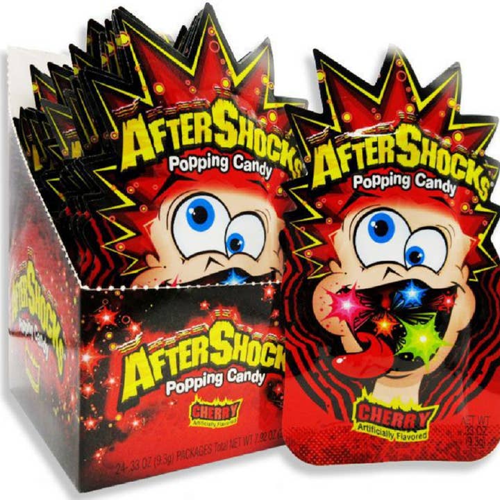 Candy Barn Express - Wholesale Hard Candy - Aftershocks Popping Candy - Cherry - 24 Ct.2