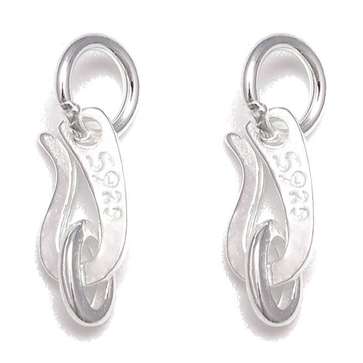 925 sterlingsølv krogklemme størrelse 5x10mm, 8 stk pr. pose sælges pr. pose for engroshandel hos CRCBEADS