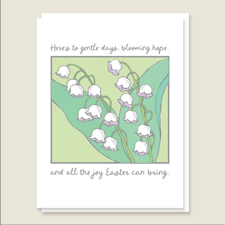 Tarjeta de Pascua de lirio de los valles para venta al por mayor de Elsabelle Paper Co.