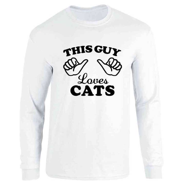 Este chico ama a los gatos de manga larga para venta al por mayor de Pop Threads