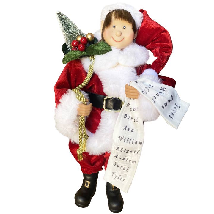Elfe assistant du Père Noël de 12 pouces pour la vente par Santa’s Workshop Inc.