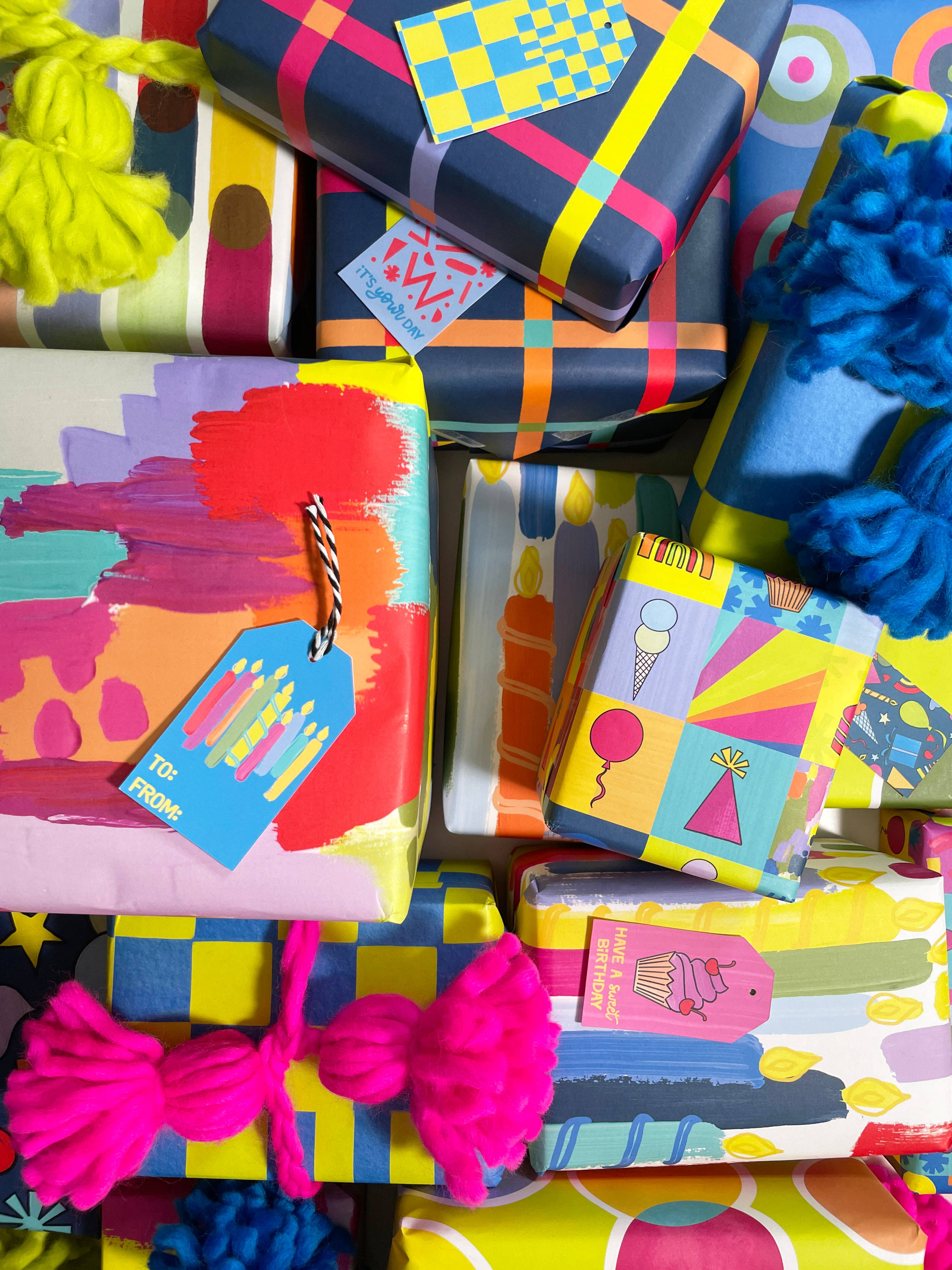 The Paper Curator - Wholesale Flat Wrap - Happy Paint Wrap | Wrapping Paper | Gift Wrap | Painterly3