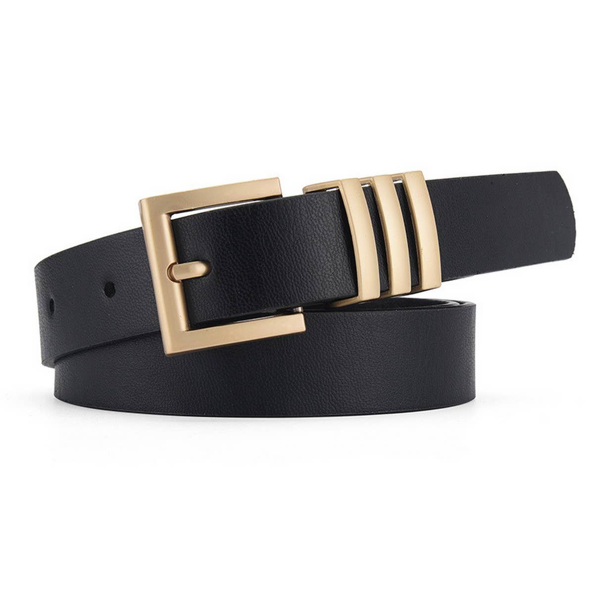 ACCITY - Wholesale Belt - Women's - MATTE KOREAN-STYLE METAL SQUARE BUCKLE BELT_CWASC05803