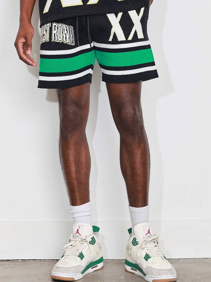 FR SPORTING VARSITY JACQUARD KNIT SHORTS for wholesale by First Row