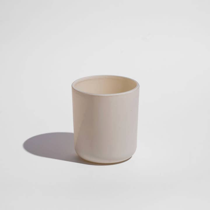 8 oz Eden Matte Ivory Candle Vessel for wholesale by Hive and Honey Candle Supply