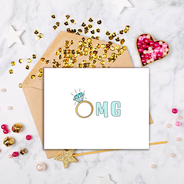 OMG! Forlovelses-kort for engroshandel hos Cyndi and Sofi Designs
