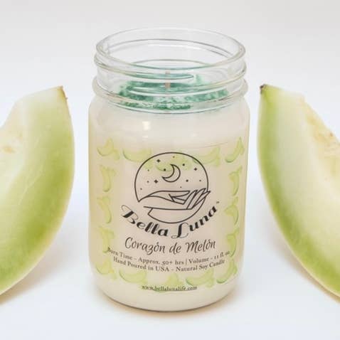 Corazón de Melón - 100% Soy Candle - for wholesale by Bella Luna