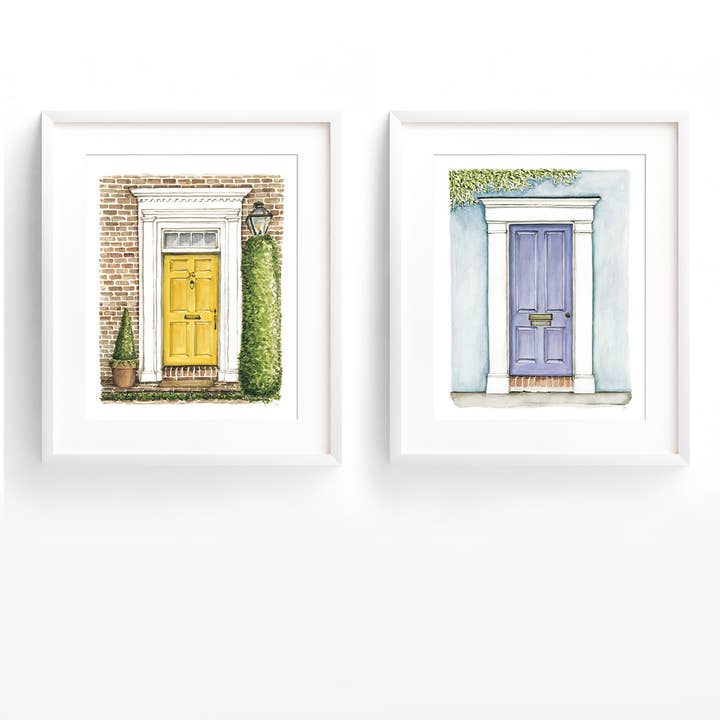 Texture Design Co - Wholesale Kunstprint - Aquareldruk op de voordeur: The Violet Door3