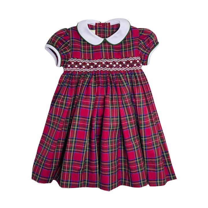 Abito Marion a Quadri Natalizi Geo per la vendita all'ingrosso da parte di Zuccini Kids