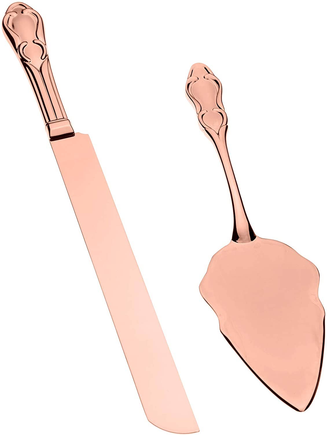 Ella Celebration - Wholesale Serving Utensil - Wedding Cake Knife & Server Set - Engravable Rose Gold6