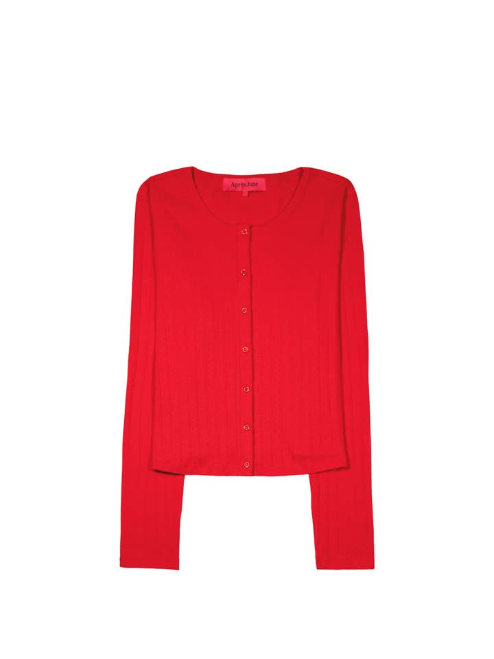 HOLIDAY POINTELLE CARDIGAN for wholesale by Après June