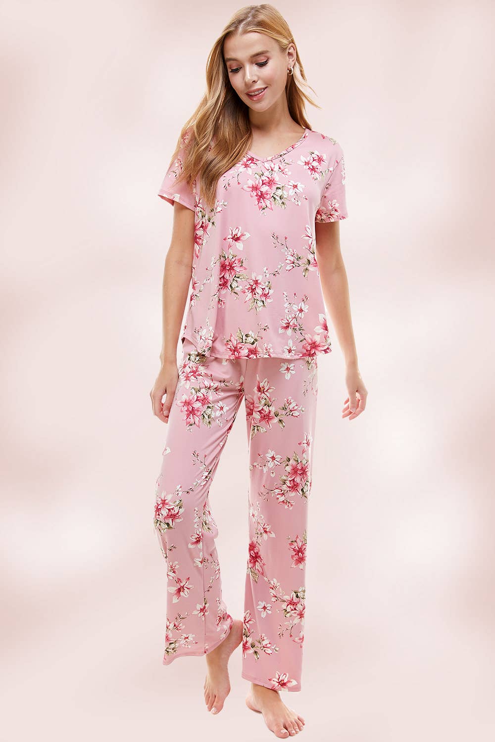 MILEY + MOLLY - Wholesale Lounge Set - Women's - LOUNGEWEAR SET FOR WOMEN'S FLORAL PAJAMA7